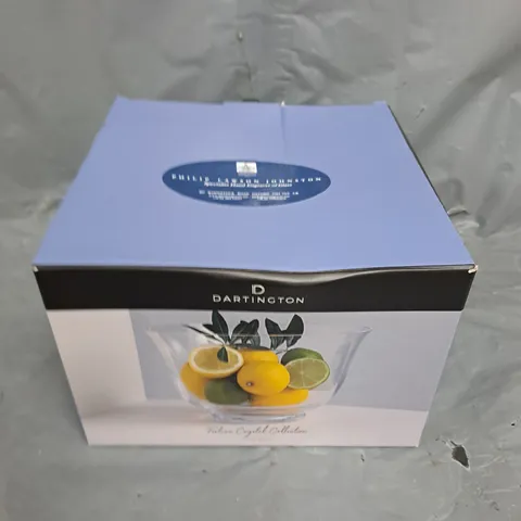 BOXED DARTINGTON FORTUNA CRYSTAL COLLECTION TRIFLE BOWL - COLLECTION ONLY