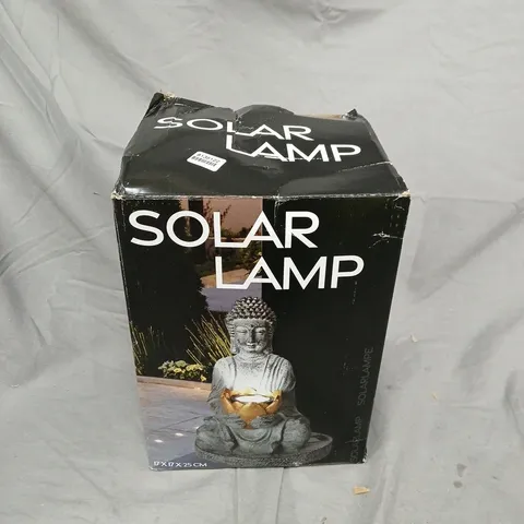 BOXED BUDDHA SOLAR LAMP