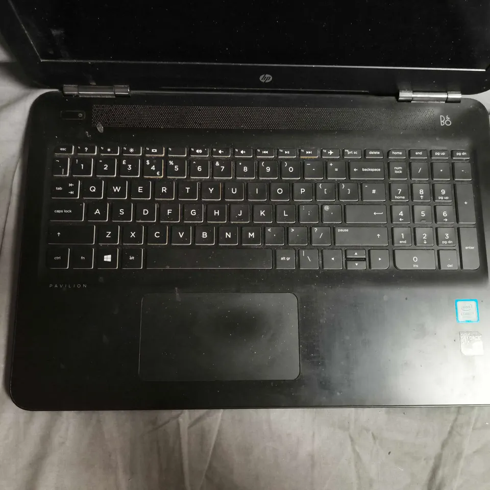 HP PAVILION LAPTOP – BLACK, BANG & OLUFSEN BRANDING, INTEL STICKER