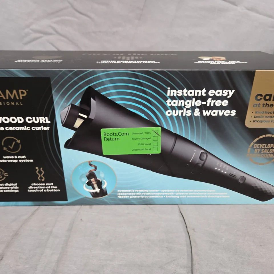 REVAMP PROFESSIONAL HOLLYWOOD CURL AUTO-ROTATING CERAMIC HAIR CURLER – BOXED