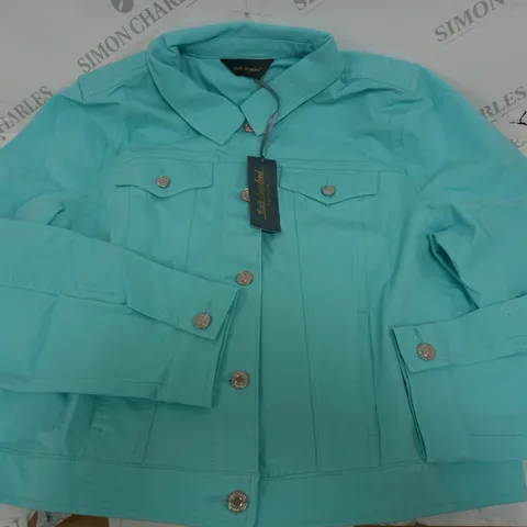 RUTH LANGSFORD AQUA DENIM JACKET - 18
