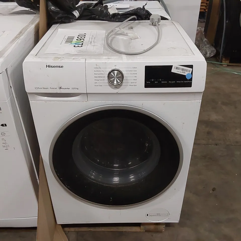 HISENSE WDQY1014EVJM 60CM FREESTANDING 10KG FRONT LOAD WASHER DRYER