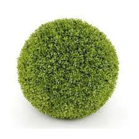 Boxed costway 2 Pieces 50cm Artificial Plant Boxwood Topiary Ball for Patio Garden Front Door Balcony Backyard