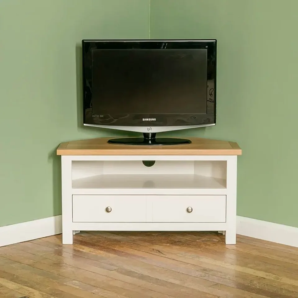BOXED ROSSI TV STAND IN WHITE - UP TO 43" IN WHITE