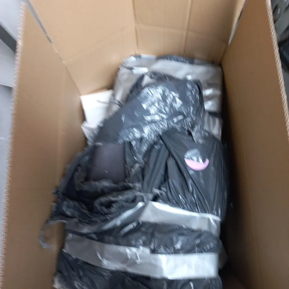 BOX OF APPROXIMATELY 8 ASSORTED ITEMS TO INCLUDE: DECK OF CARDS GIRLS COSTUME 