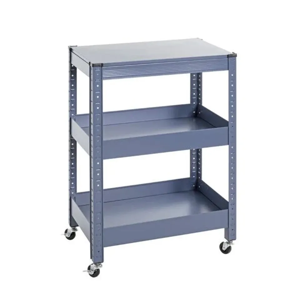 BOXED SERVING TROLLEY WITH 3 SHELVES, 50 x 75 x 32cm (BOX)