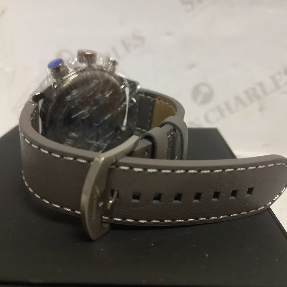 ZIHLMANN & CO SPORTS CHRONOGRAPH STYLE LEATHER STRAP WATCH RRP £560