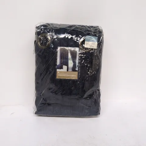 CURTAINS – EMBELLISHED LINED, EYELET-TOP (NAVY) – PACKAGED 66 X 72 INCH