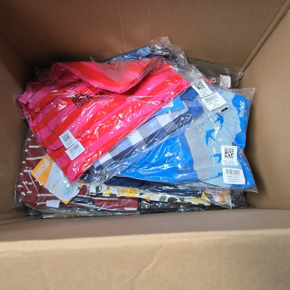 LOT OF APPROXIMATELY 45 ASSORTED BRAND NEW REGATTA AND DARE2BE CLOTHING ITEMS