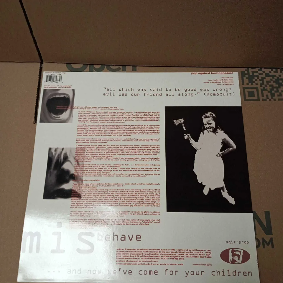 CHUMBAWAMBA SOMEONE'S ALWAYS TELLING YOU HOW TO BEHAVE VINYL 