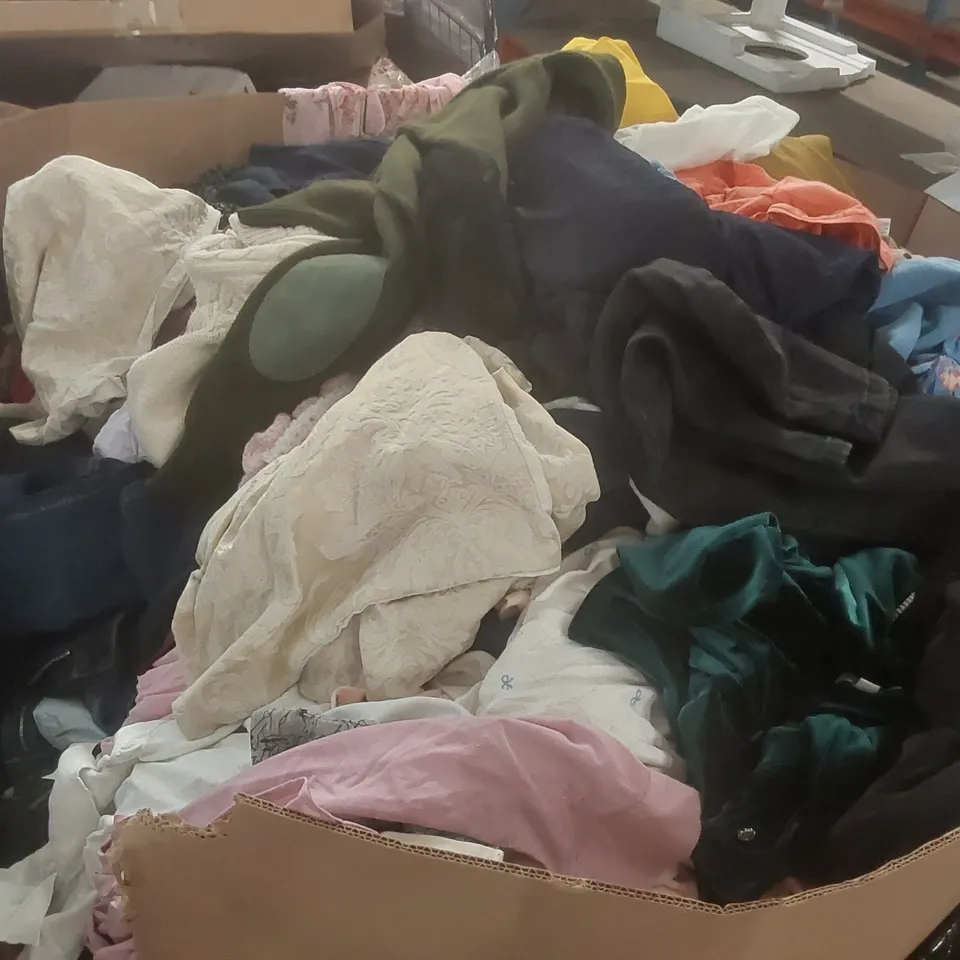 PALLET CONTAINING A VERY LARGE QUANTITY OF ASSORTED CLOTHING ITEMS ECT