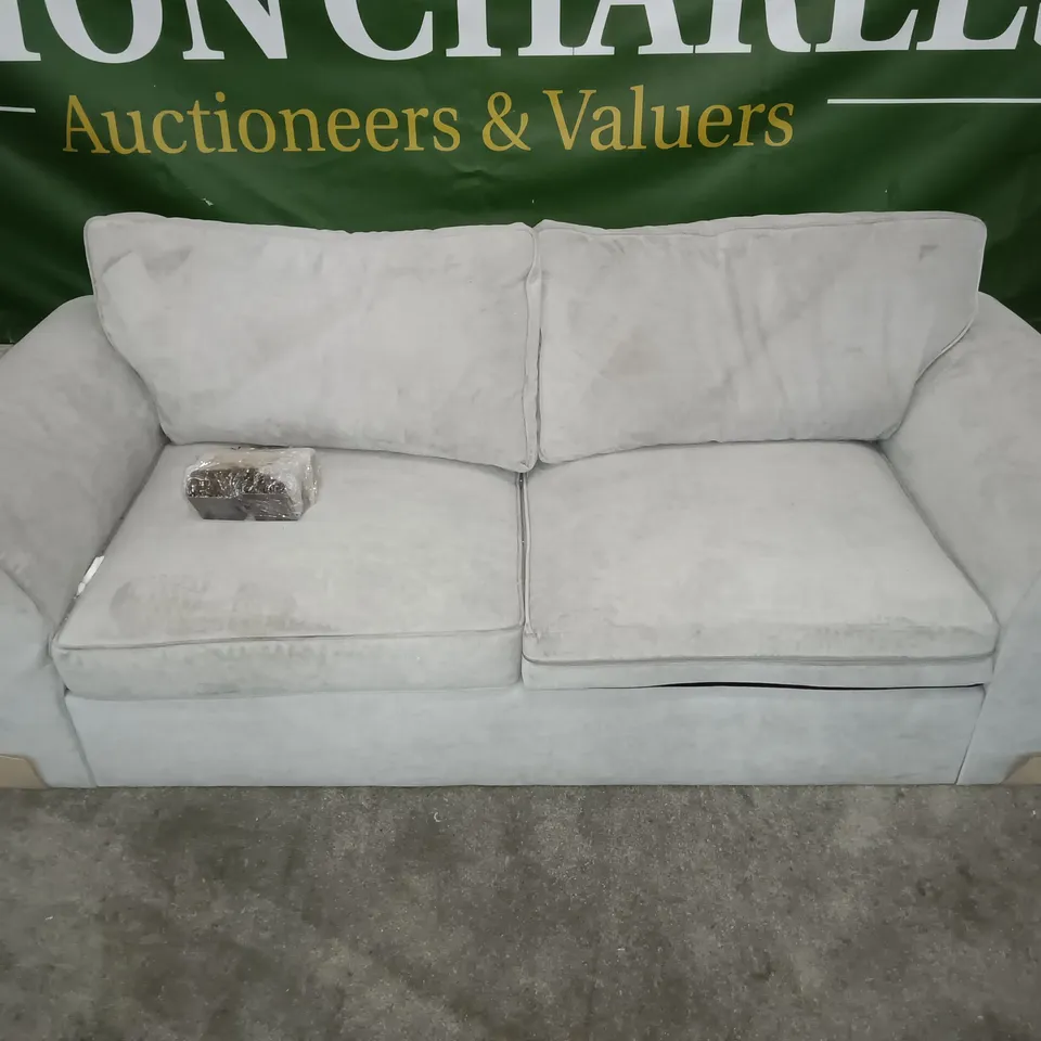 LIGHT GREY FABRIC 3-SEATER SOFA