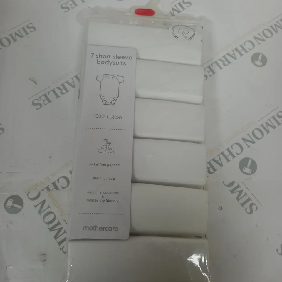 MOTHERCARE 7 SHORT SLEEVE BODYSUITS - 18-24 MONTHS 