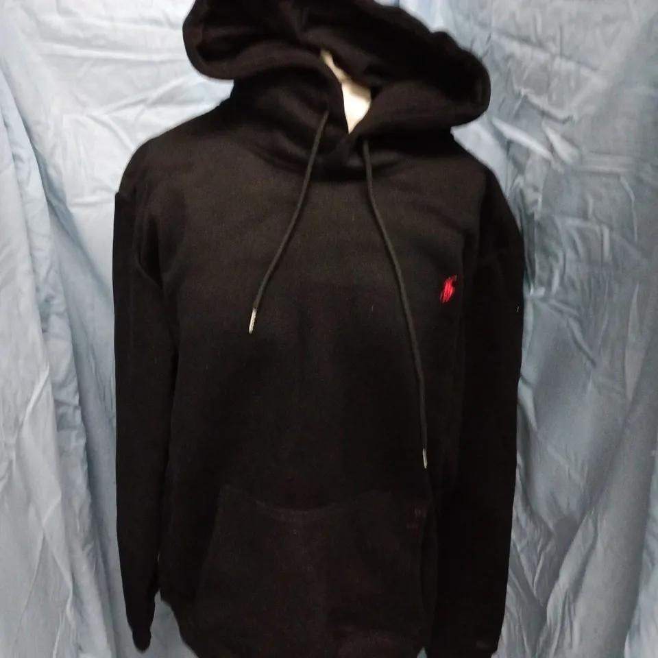 POLO RALPH LAUREN HOODIE IN BLACK - LARGE