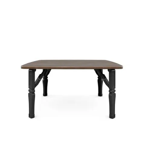 BOXED SQUARE 80CM FOLDING DINING TABLE  [BLACK]