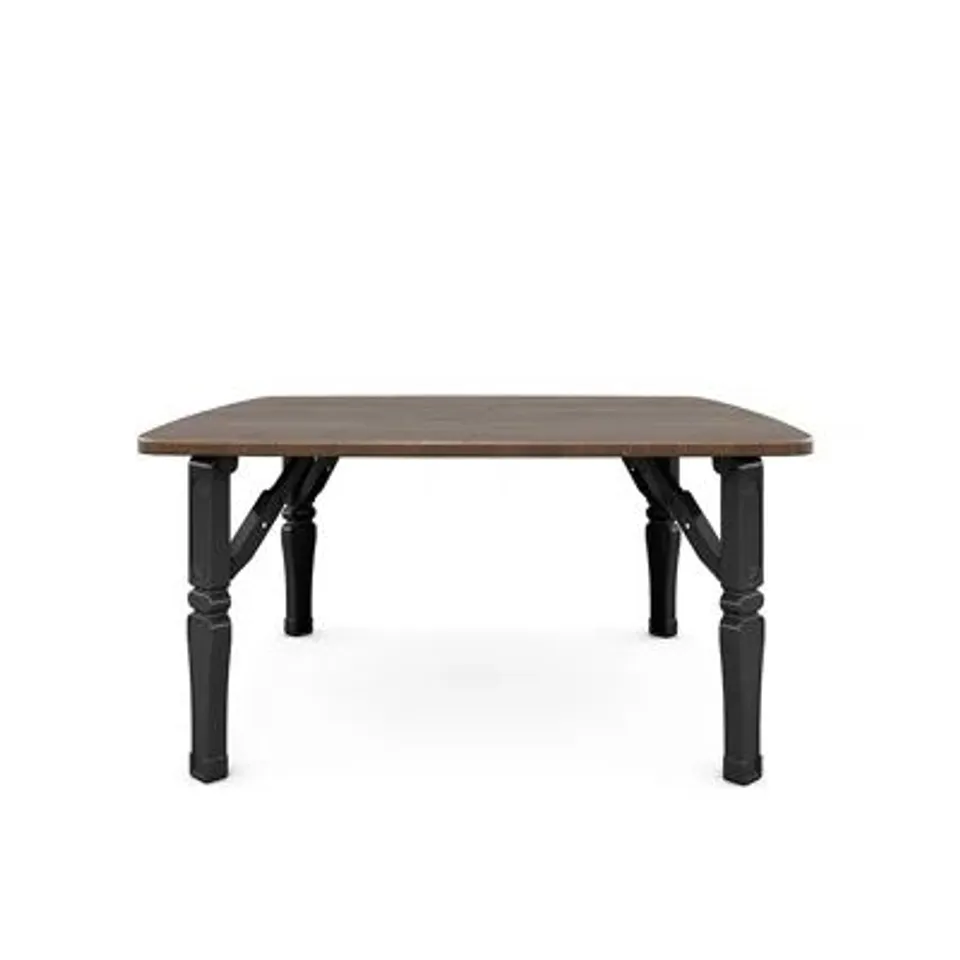 BOXED SQUARE 80CM FOLDING DINING TABLE  [BLACK]