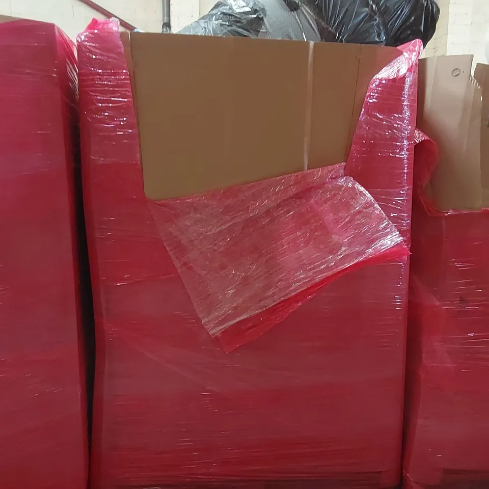 PALLET OF ASSORTED ITEMS INCLUDING: CUISINART COOK IN 5-IN-1 MULTI COOKER, ELECTRIC FRYER, MATTRESS TOPPER, LARGE RUG, PULL-UP BAR ECT