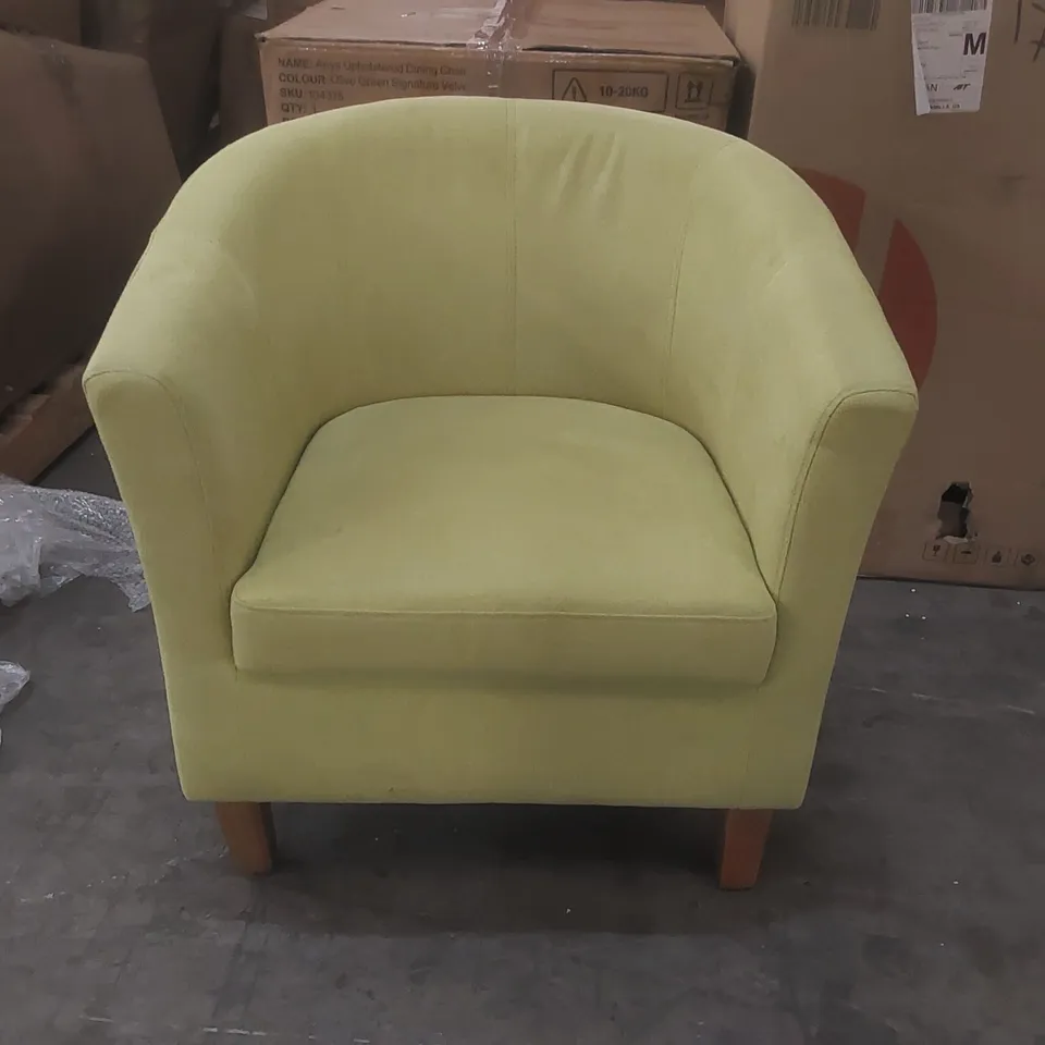 DESIGNER FABRIC UPHOLSTERED TUB CHAIR 
