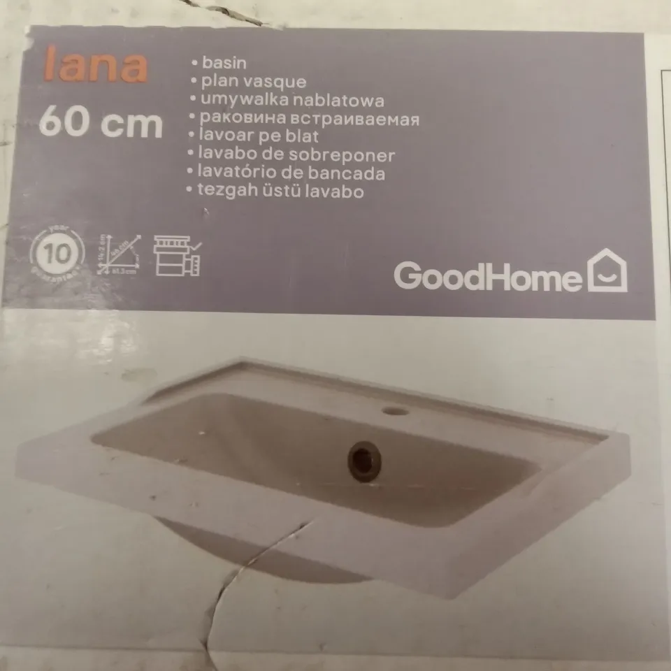 BOXED LANA 60CM BASIN - WHITE