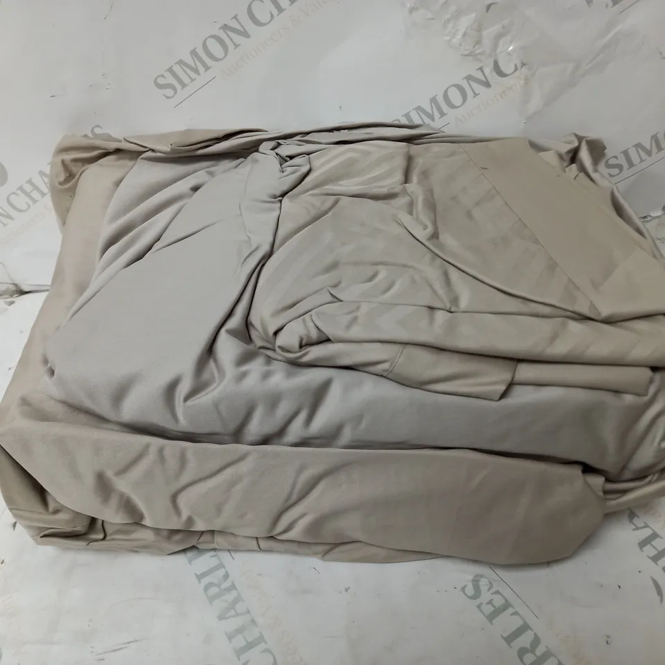 K BY KELLY HOPPEN 100% COTTON ABSTRACT SWIRL 3 PIECE DUVET SET TAUPE