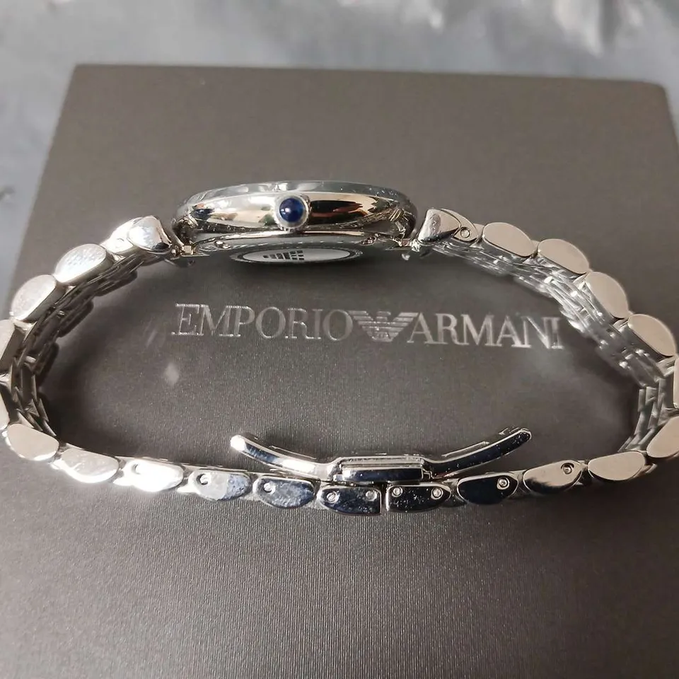 BOXED EMPORIO ARMANI STAINLESS STEEL WOMENS WATCH