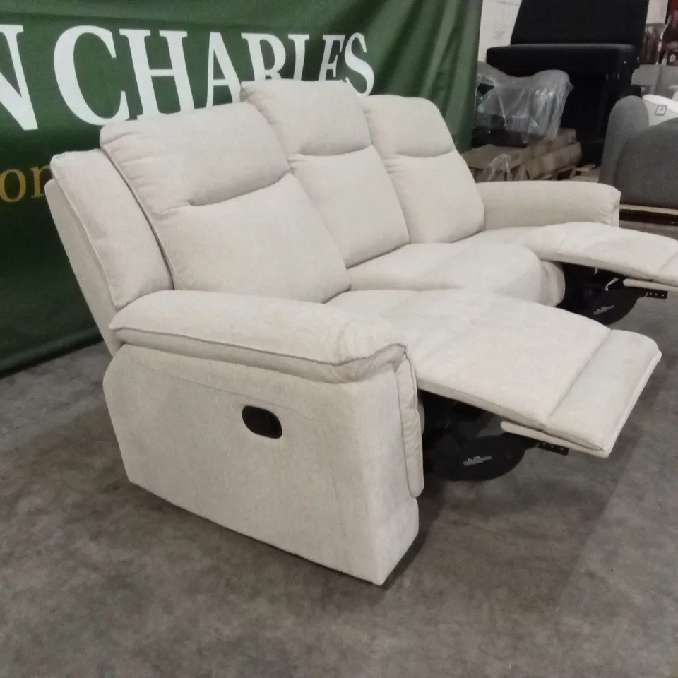 MIRO 3 SEATER MANUAL FABRIC RECLINER SOFA RRP £999