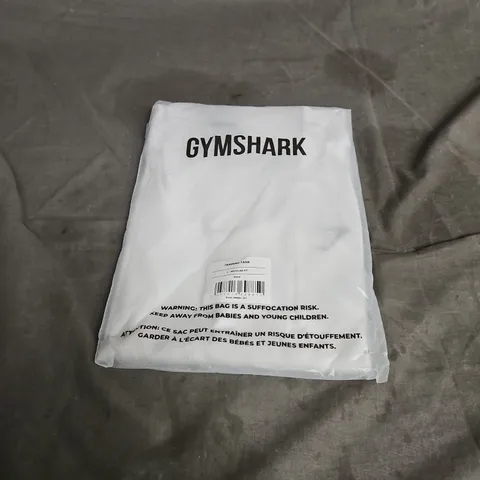 GYMSHARK TRAINING TANK IN WHITE SIZE L