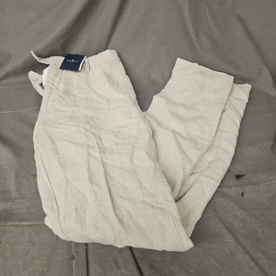 HACKETT PD LINEN TROUSER IN BEIGE SIZE 32R
