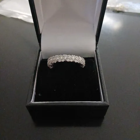 DIAMONIQUE 1.5CT TW ETERNITY RING STERLING SILVER
