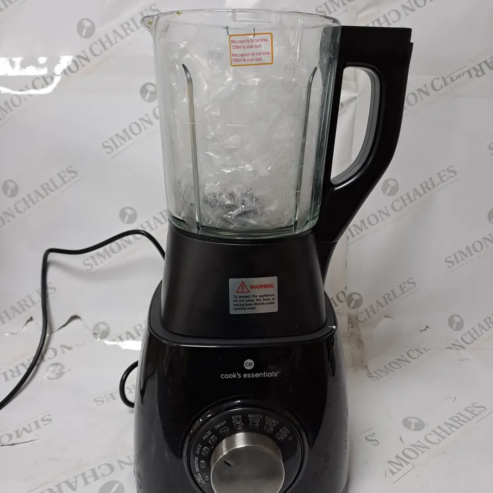 BOXED COOK'S ESSENTIALS 1.75L SOUP MAKER & BLENDER BLACK