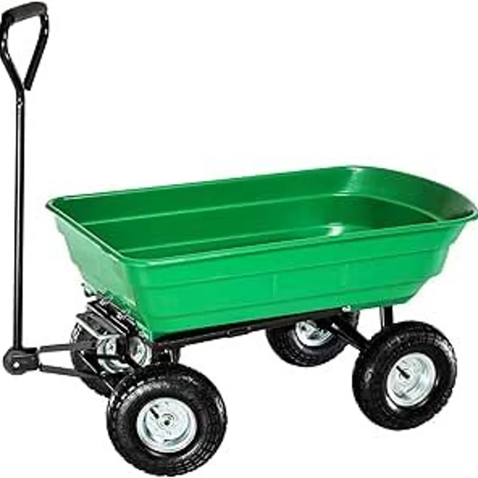 OYPLA HEAVY DUTY GREEN GARDEN CART WITH TIPPING BARROW TROLLEY