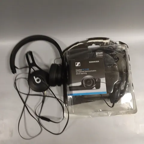 APPROXIMATELY 7 DAMAGED WIRED HEADSETS/HEADPHONES TO INCLUDE BEATS & SENNHEISER