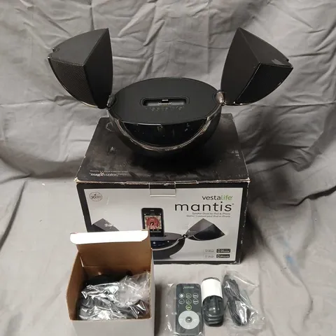 VESTALIFE MANTIS SPEAKER DOCK FOR IPHONE – BLACK, BOXED