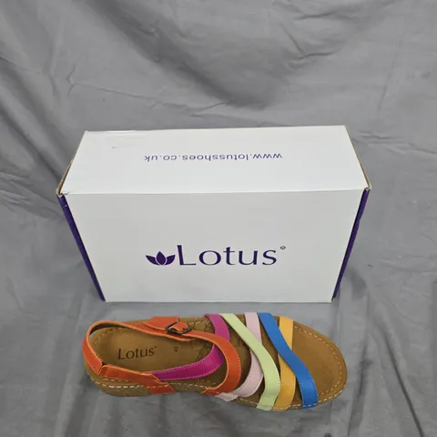 LOTUS WOMEN'S SANDALS - MULTICOLOURED STRAPS (BOXED)-SIZE 42 