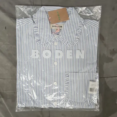 BAGGED BODEN STRIPED SHIRT IN BLUE SIZE 8P