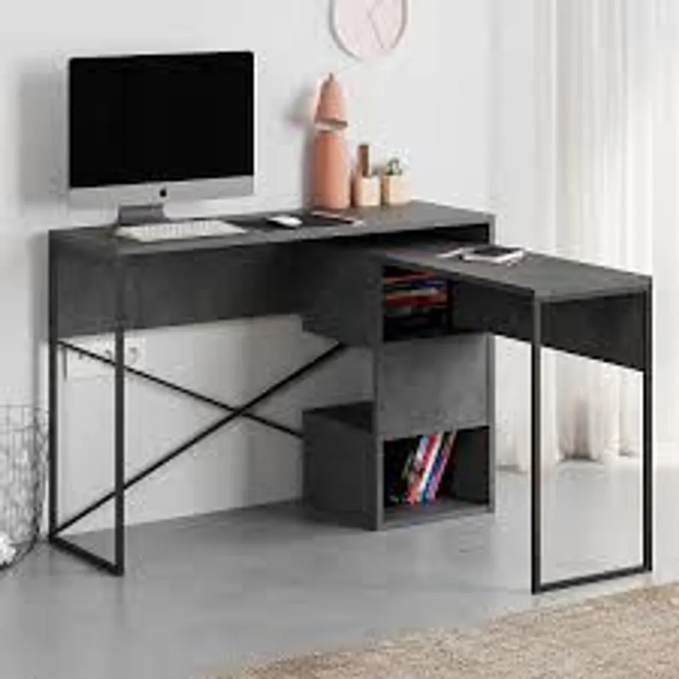 BOXED BADAU MULTI PURPOSE DESK - RETRO GREY