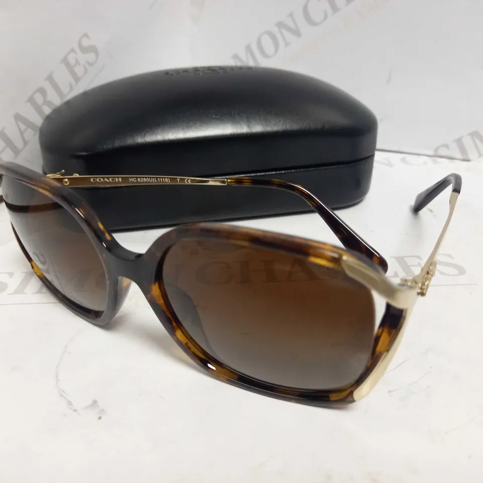 COACH DARK TORTOISE SQUARE SUNGLASSES RRP £128