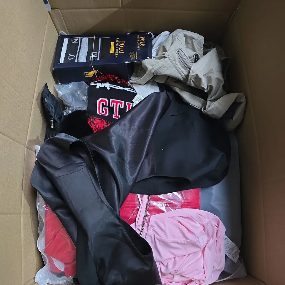 APPROXIMATELY 25 ASSORTED CLOTHING AND FASHION PRODUCTS IN VARIOUS STYLES AND SIZES - COLLECTION ONLY