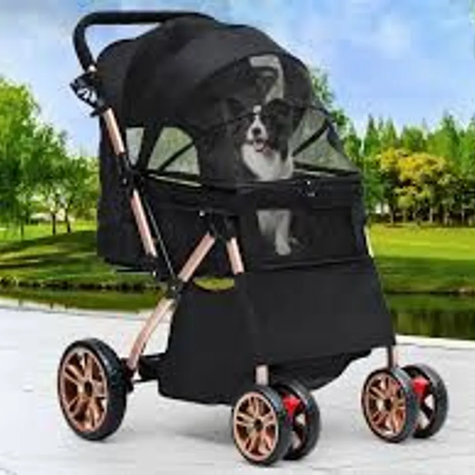 BOXED FOLDABLE PET STROLLER FOR SMALL AND MEDIUM DOGS (1 BOX)