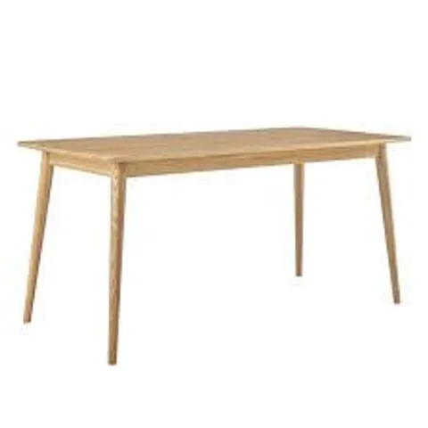 BOXED HEIDI SOLID OAK 4-6 SEATER DINING TABLE - NATURAL (1 BOX)