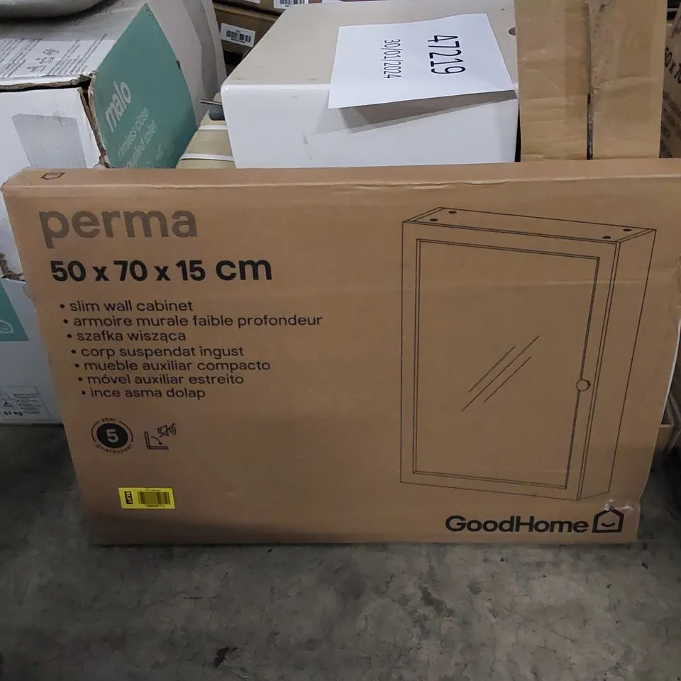 BOXED GOODHOME PERMA SLIM WALL CABINET // SIZE: 50 X 70 X 15cm (1 BOX)