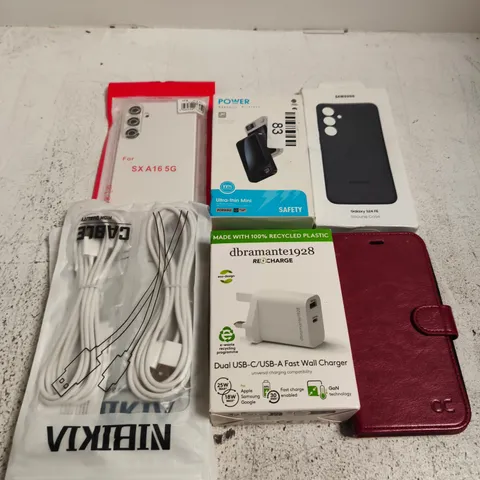 APPROXIMATELY 15 ASSORTED MOBILE PHONE ACCESSORIES TO INCLUDE POWER BANKS, CASES AND CHARGE CABLES