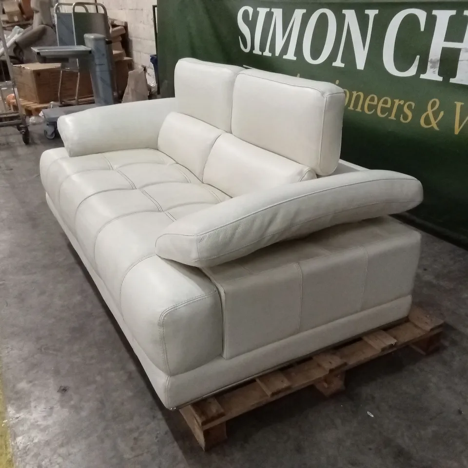 DESIGNER 2 SEATER LEATHER SOFA