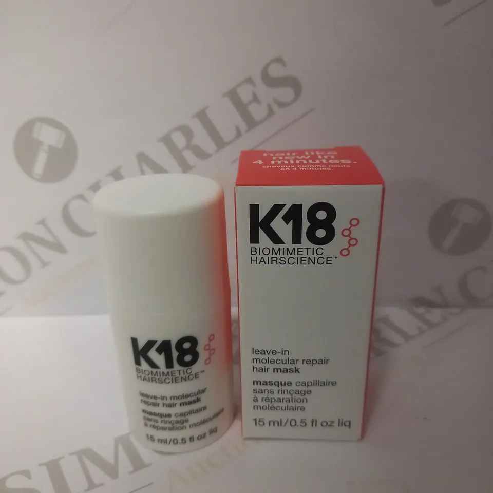 K18 LEAVE-IN MOLECULAR REPAIR HAIR MASK - 15ML