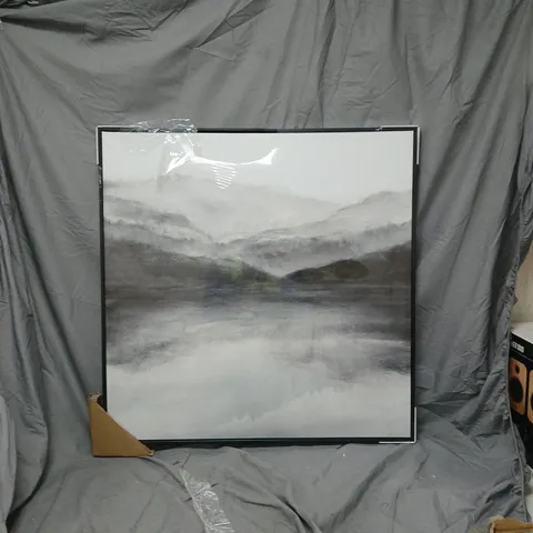 DARK SMOKE LANDSCAPE – FRAMED PRINTED CANVAS