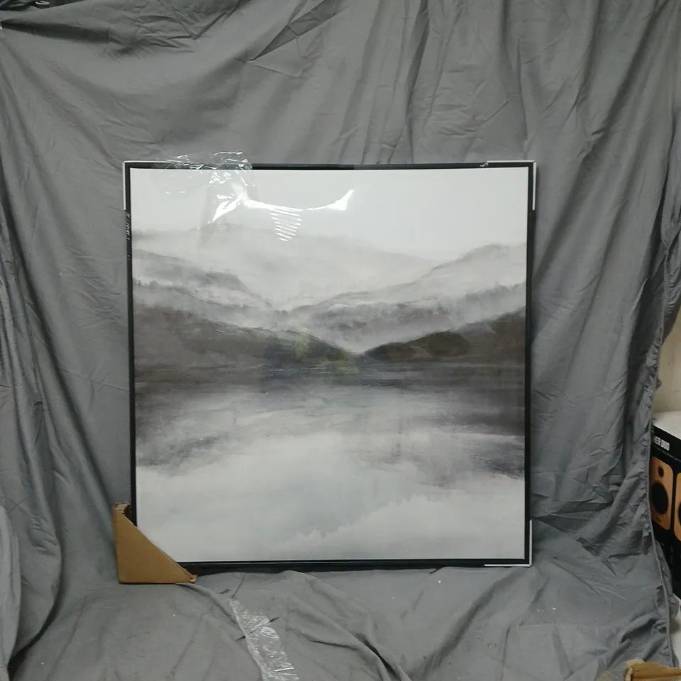 DARK SMOKE LANDSCAPE – FRAMED PRINTED CANVAS