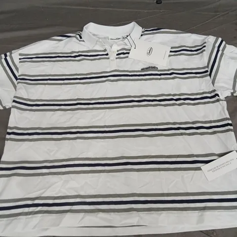 SISTER & SEEKERS STRIPED POLO SHIRT - M