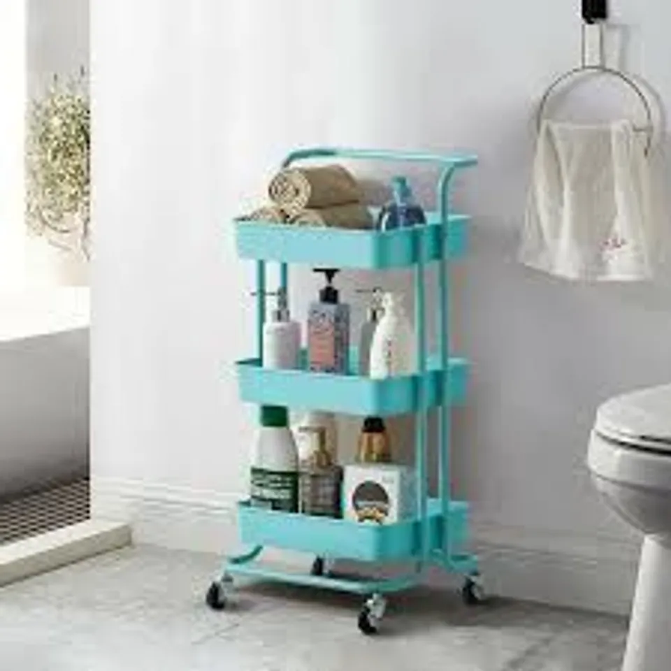 BOXED MULTI TIER STORAGE SHELVES BLUE (1 BOX)