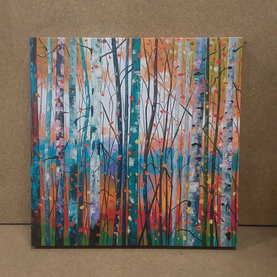 ABSTRACT FLOWER PAINTING - WRAPPED CANVAS PRINT 