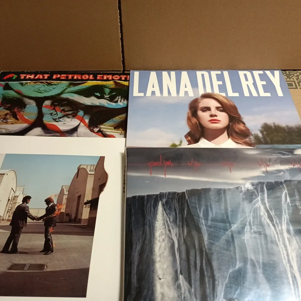 APPROX 10 ASSORTED VINYL RECORDS TO INCLUDE LANA DEL RAY, THAT PETROL EMOTION AND BONO